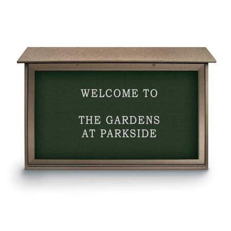 United Visual Products Indoor Enclosed Combo Board, 48"x36", White Frame/White Porc & Burgundy UVCB4836W-WHTPORC-DBURGU